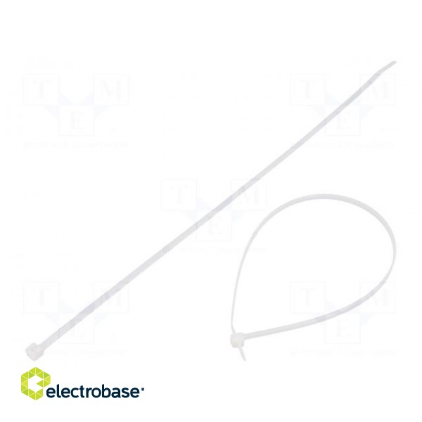 Cable tie | L: 290mm | W: 3.7mm | polyamide | 178N | natural | Ømax: 76mm