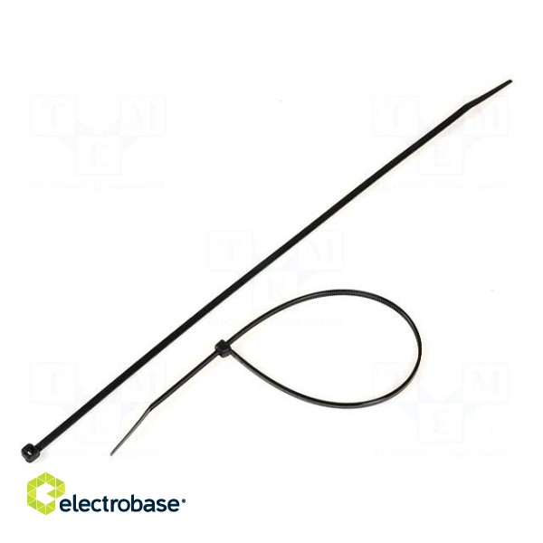 Cable tie | L: 292mm | W: 3.6mm | polyamide | 176.5N | black | Ømax: 85mm