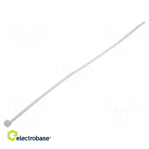 Cable tie | L: 300mm | W: 4.7mm | polyamide | 355N | natural | Ømax: 85mm