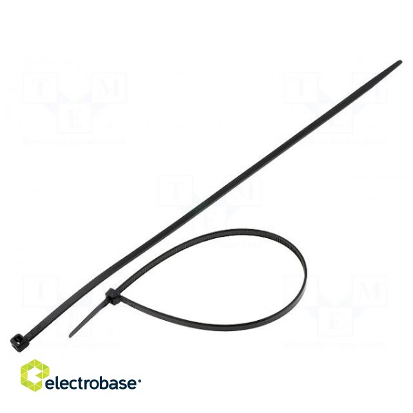 Cable tie | L: 300mm | W: 4.8mm | polyamide | 215.5N | black | Ømax: 85mm