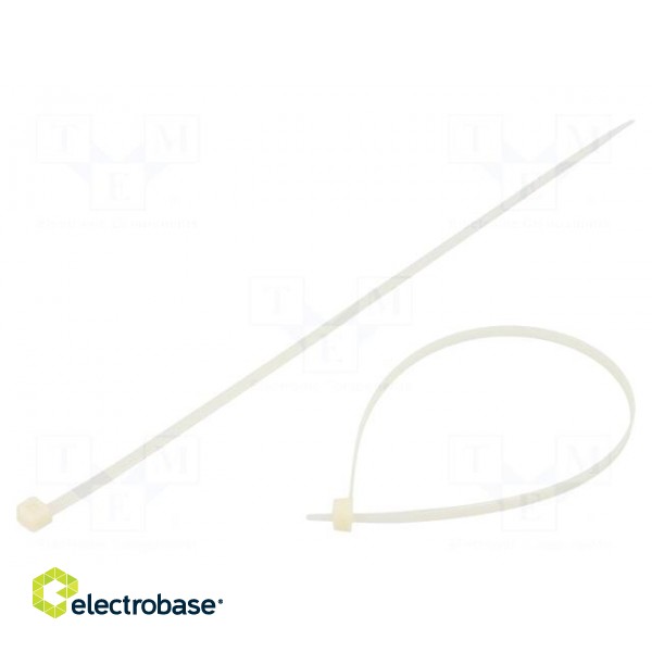 Cable tie | L: 300mm | W: 4.8mm | polyamide | 220N | natural | Ømax: 81mm