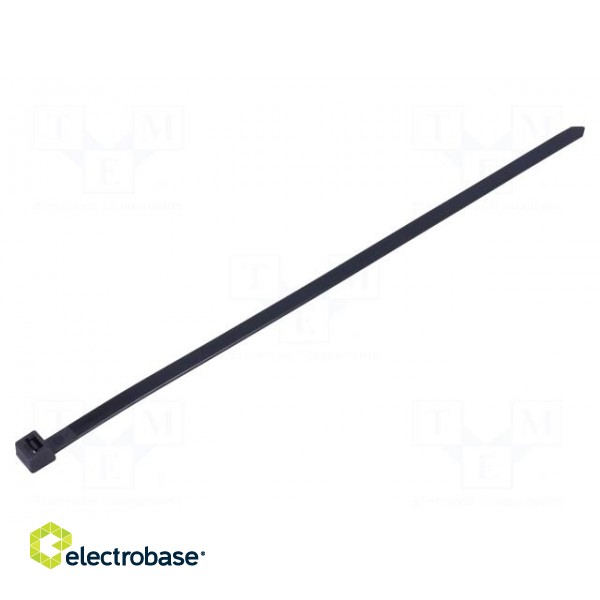 Cable tie | L: 300mm | W: 7.6mm | polyamide | 533N | black | Ømax: 83mm