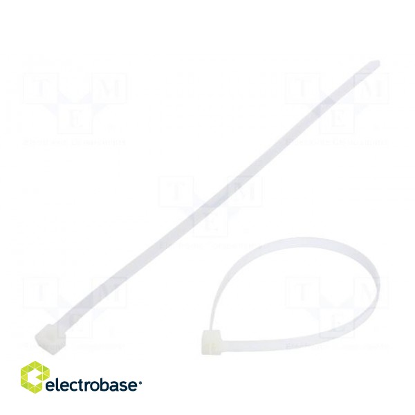 Cable tie | L: 300mm | W: 7.6mm | polyamide | 533N | natural | Ømax: 83mm