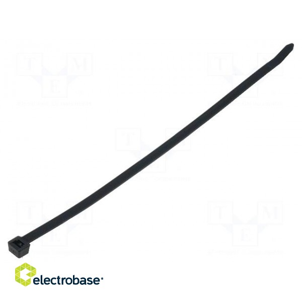 Cable tie | L: 300mm | W: 7.6mm | polyamide | 535N | black | Ømax: 80mm