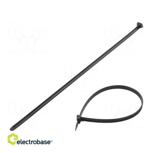 Cable tie | L: 337mm | W: 8mm | polyamide | 785N | black | Ømax: 86mm | KR