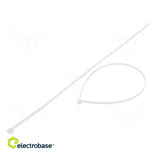 Cable tie | L: 350mm | W: 4.8mm | polyamide | 222N | natural | Ømax: 90mm