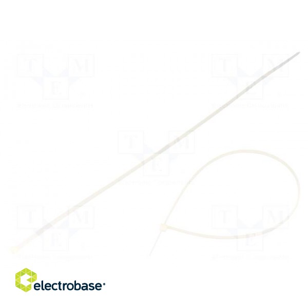 Cable tie | L: 365mm | W: 3.5mm | polyamide | natural | 100pcs | -35÷85°C