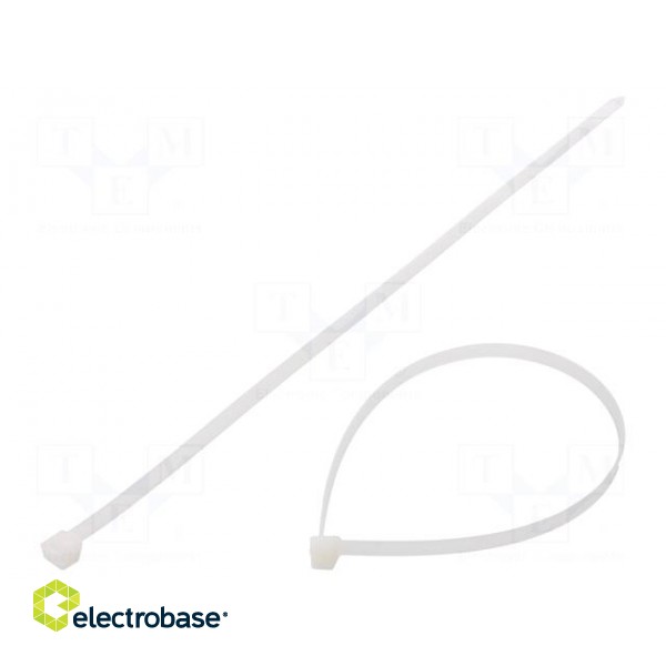 Cable tie | L: 370mm | W: 7.6mm | polyamide | 550N | natural | UL94V-2