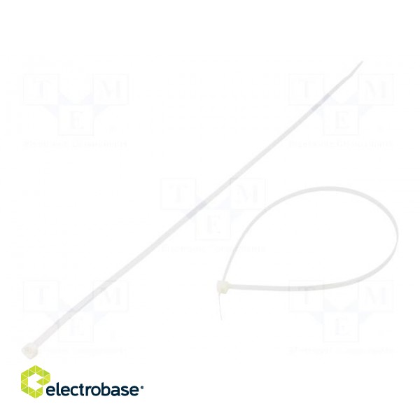 Cable tie | L: 380mm | W: 4.8mm | polyamide | 222N | natural | Ømax: 108mm