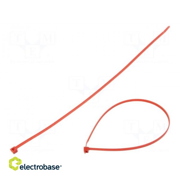 Cable tie | L: 390mm | W: 4.7mm | polyamide | 335N | red | Ømax: 110mm | T80L