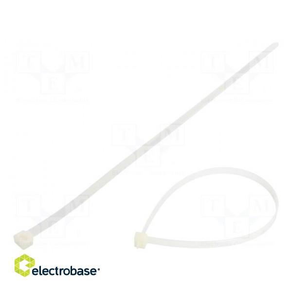 Cable tie | L: 400mm | W: 9mm | polyamide | 778N | natural | Ømax: 105mm