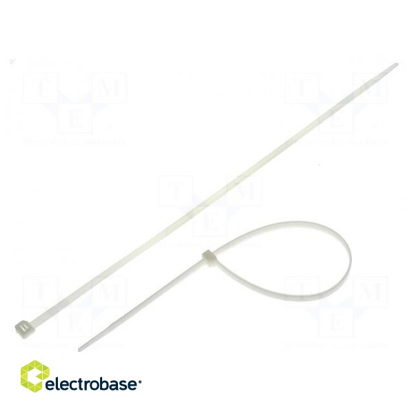 Cable tie | L: 450mm | W: 8mm | polyamide | 784N | natural | Ømax: 133mm