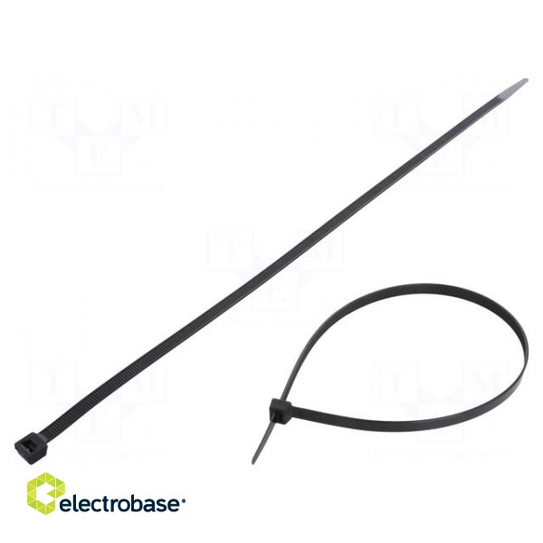 Cable tie | L: 500mm | W: 9mm | polyamide | 778N | black | Ømax: 150mm
