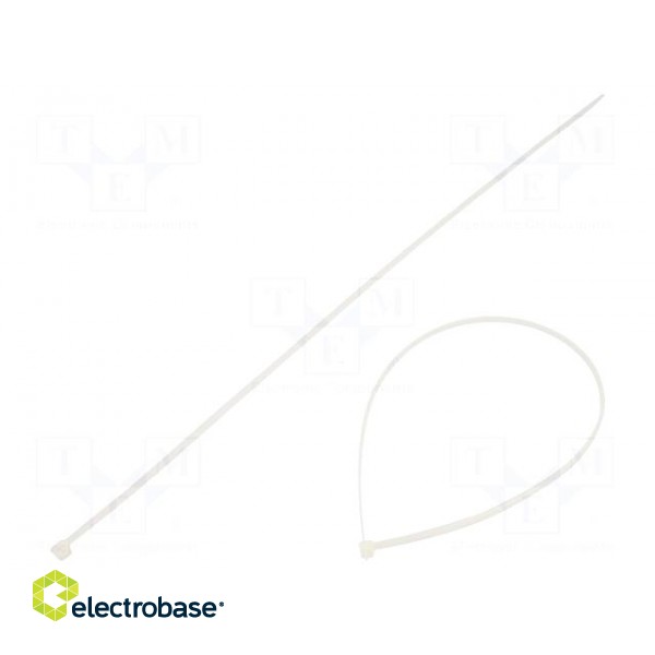 Cable tie | L: 530mm | W: 4.8mm | polyamide | 220N | natural | Ømax: 160mm