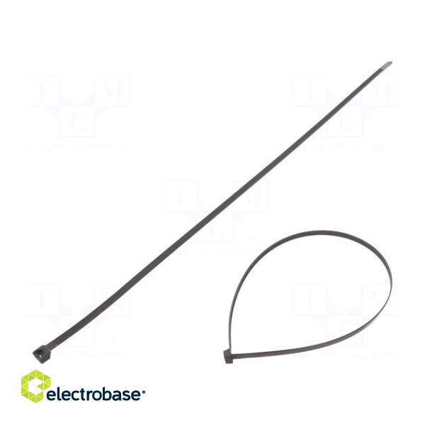 Cable tie | L: 540mm | W: 7.6mm | polyamide | 550N | black | Ømax: 159mm