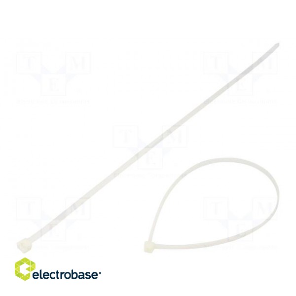 Cable tie | L: 550mm | W: 9mm | polyamide | 800N | natural | Ømax: 163.5mm