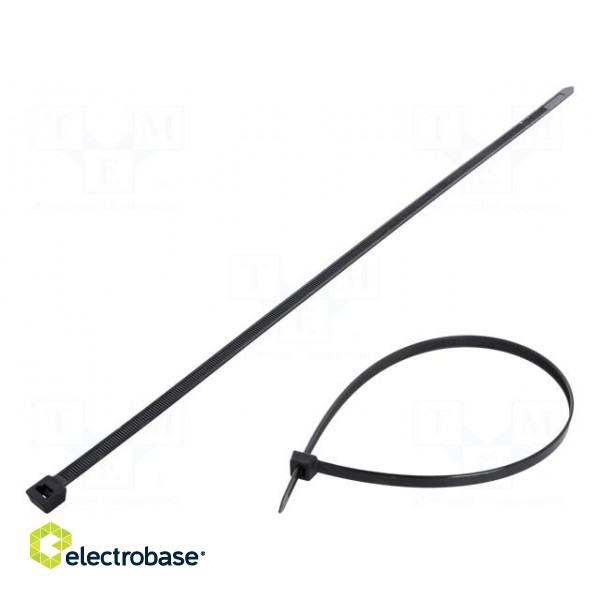 Cable tie | L: 700mm | W: 9mm | polyamide | 778N | black | Ømax: 210mm