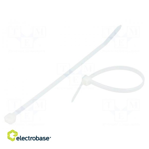 Cable tie | L: 160mm | W: 4.8mm | polyamide | 220N | natural | Ømax: 38mm