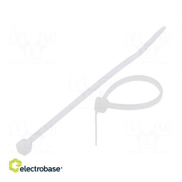Cable tie | L: 80mm | W: 2.5mm | polyamide | 80N | natural | Ømax: 16mm