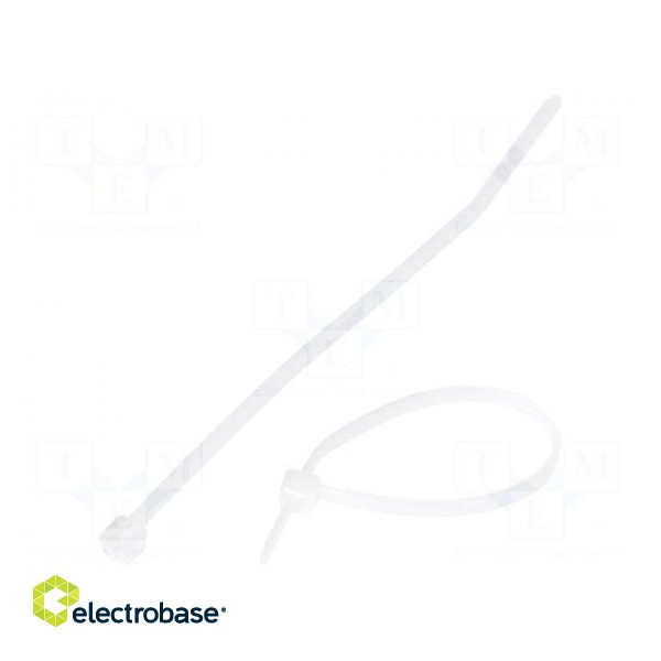 Cable tie | L: 99mm | W: 2.5mm | polyamide | 80N | natural | Ømax: 22mm