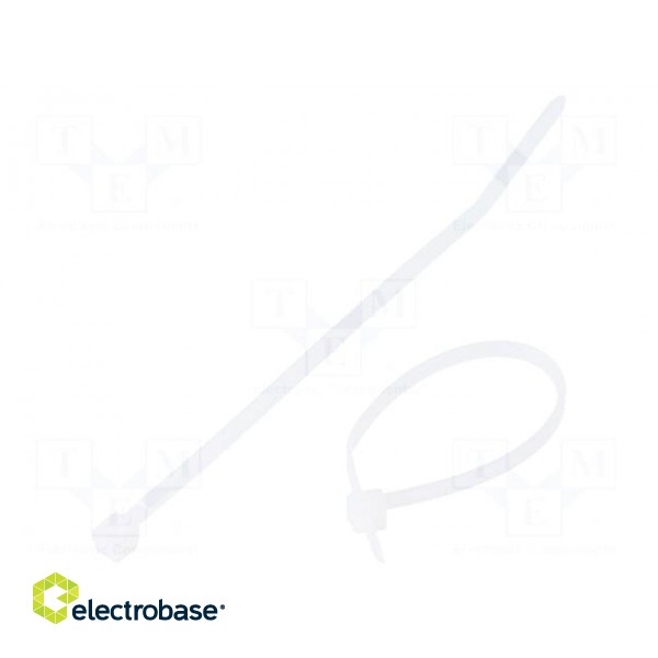 Cable tie | L: 99mm | W: 2.5mm | polyamide | 80N | natural | Ømax: 22mm