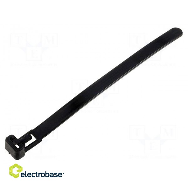 Cable tie | multi use | L: 125mm | W: 7.6mm | polyamide | 215.6N | black