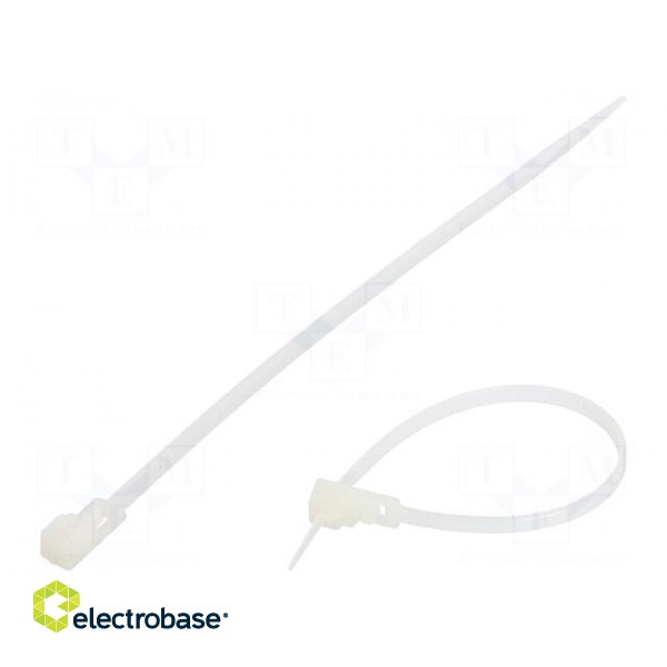 Cable tie | multi use | L: 150mm | W: 3.6mm | polyamide | 177N | natural