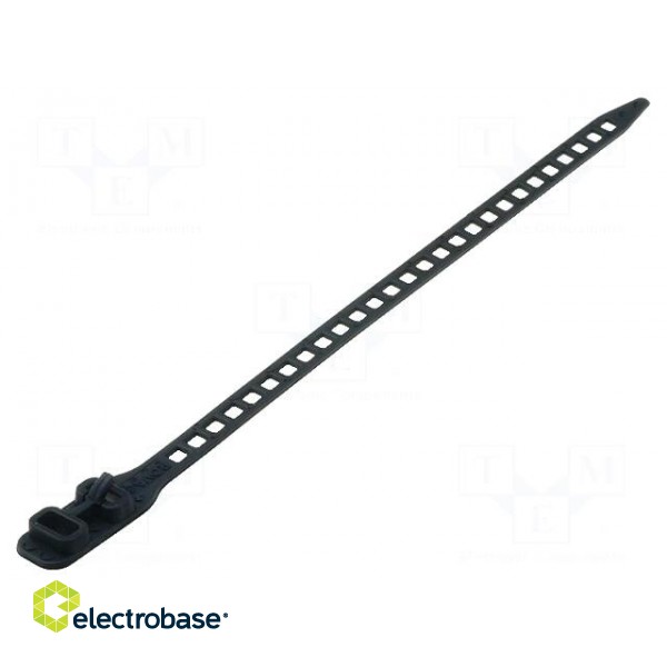 Cable tie | multi use | L: 180mm | W: 7mm | polyurethane | 57N | black