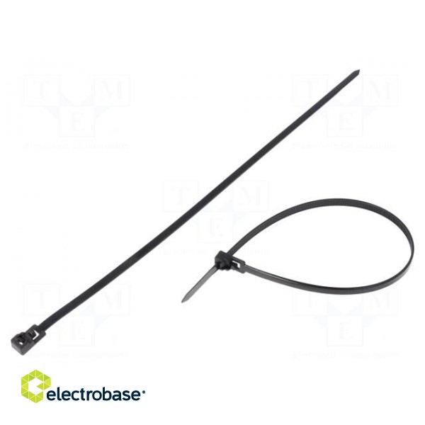 Cable tie | multi use | L: 280mm | W: 4.8mm | polyamide | 222N | black