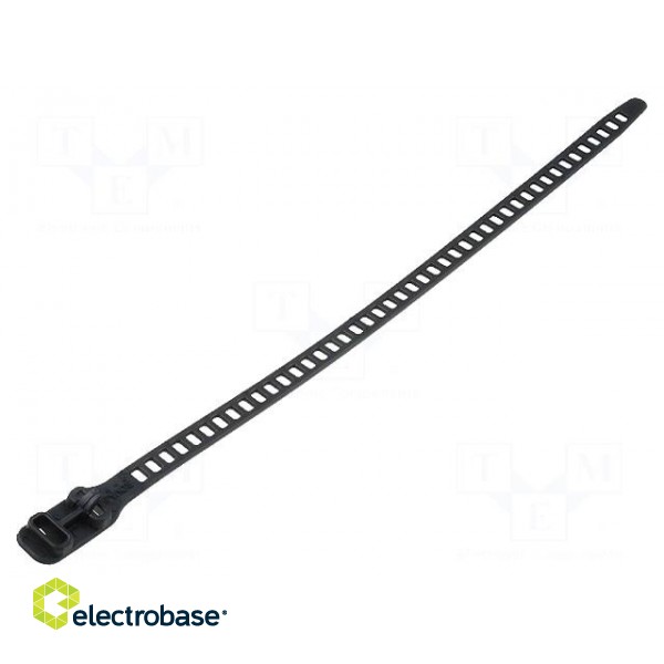 Cable tie | multi use | L: 340mm | W: 11mm | polyurethane | 123N | black