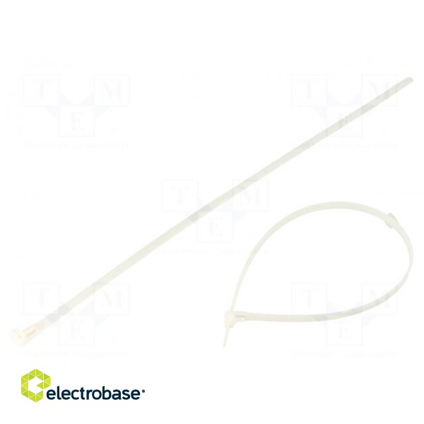 Cable tie | multi use | L: 450mm | W: 7.2mm | polyamide | natural