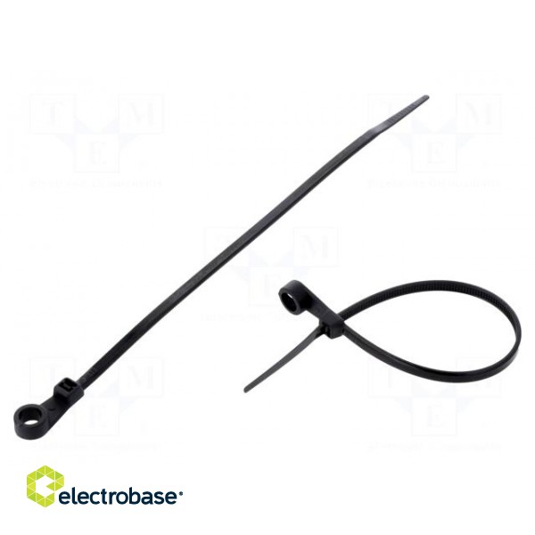 Cable tie | with a hole for screw mounting | L: 170mm | W: 3.6mm