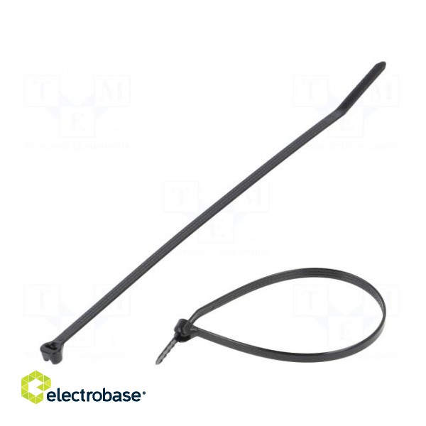 Cable tie | with a metal clasp | L: 155mm | W: 3.6mm | polyamide | 178N