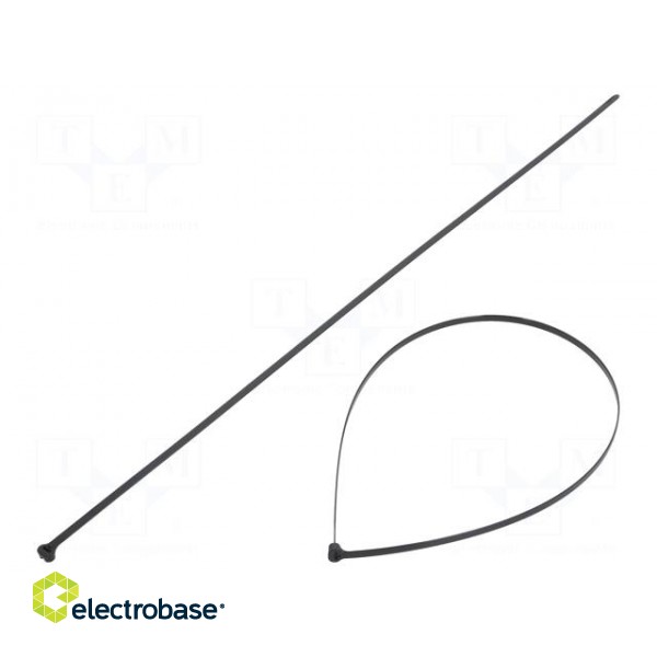 Cable tie | with a metal clasp | L: 699mm | W: 7mm | polyamide | 534N
