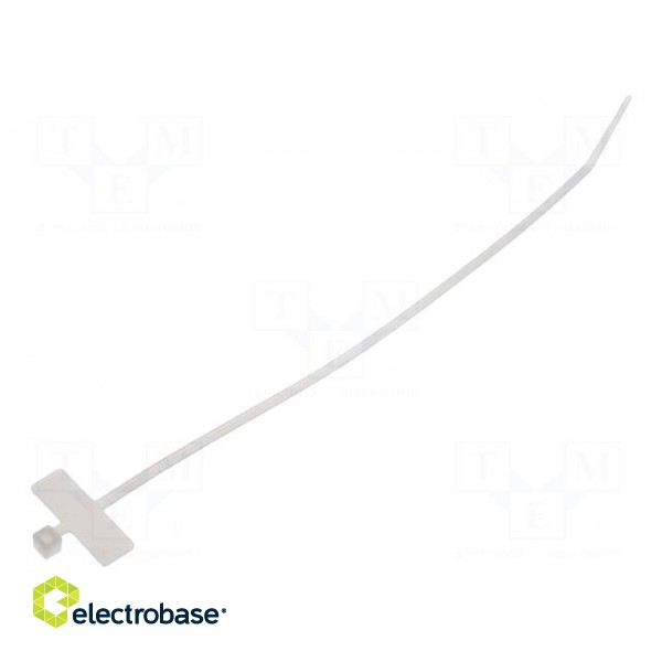 Cable tie | with label | L: 200mm | W: 2.5mm | polyamide | 80N | natural
