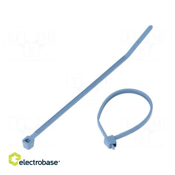 Cable tie | with metal | L: 100mm | W: 2.5mm | polyamide | 80N | Ømax: 22mm