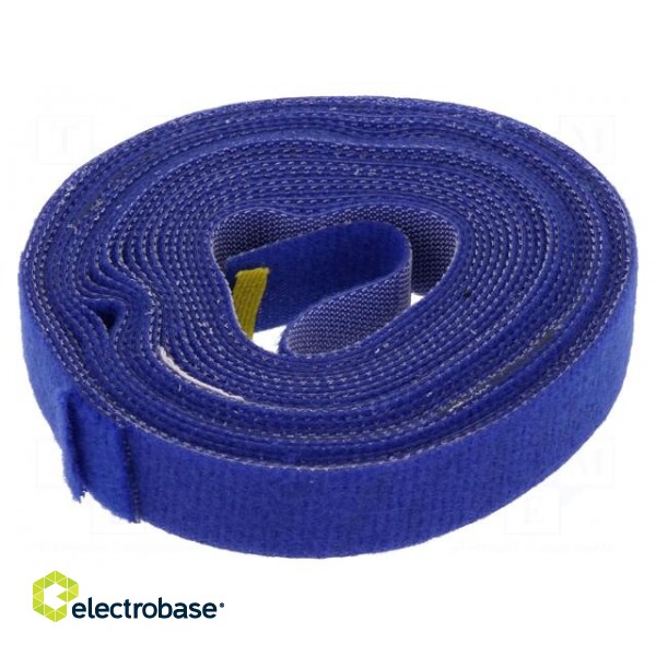 Velcro tie | L: 4m | W: 16mm | blue | Package: reel