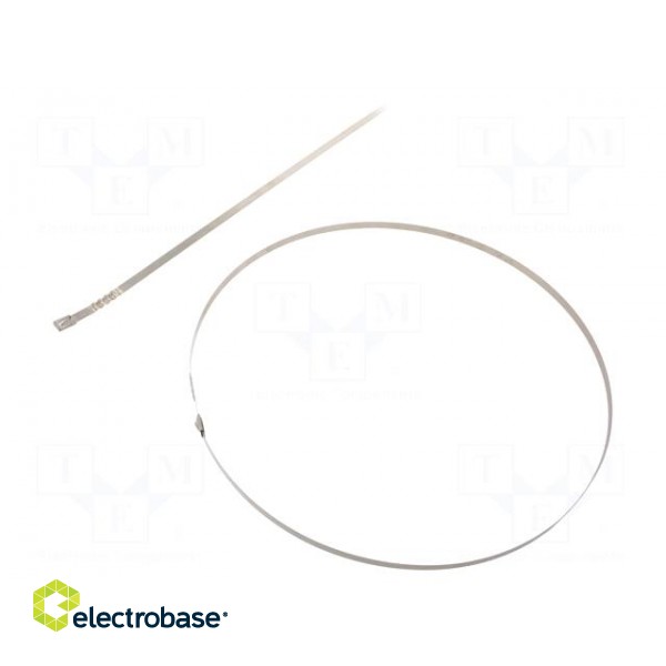 Cable tie | L: 1000mm | W: 7.9mm | stainless steel AISI 304 | 1112N
