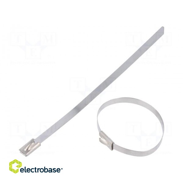 Cable tie | L: 125mm | W: 4.6mm | stainless steel AISI 304 | 890N