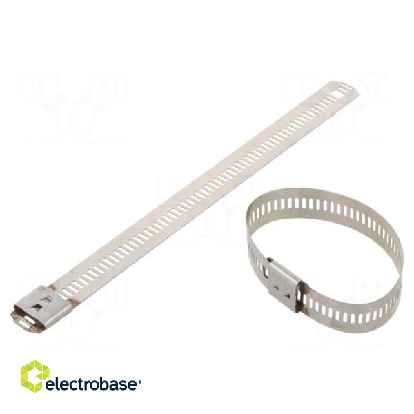 Cable tie | L: 150mm | W: 12mm | acid resistant steel AISI 316 | 1112N