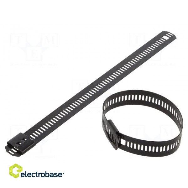Cable tie | L: 150mm | W: 12mm | stainless steel AISI 304 | 1112N