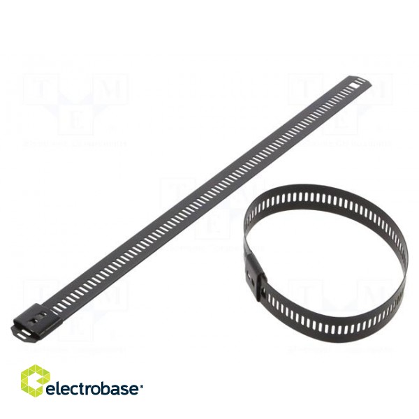 Cable tie | L: 200mm | W: 12mm | stainless steel AISI 304 | 1112N