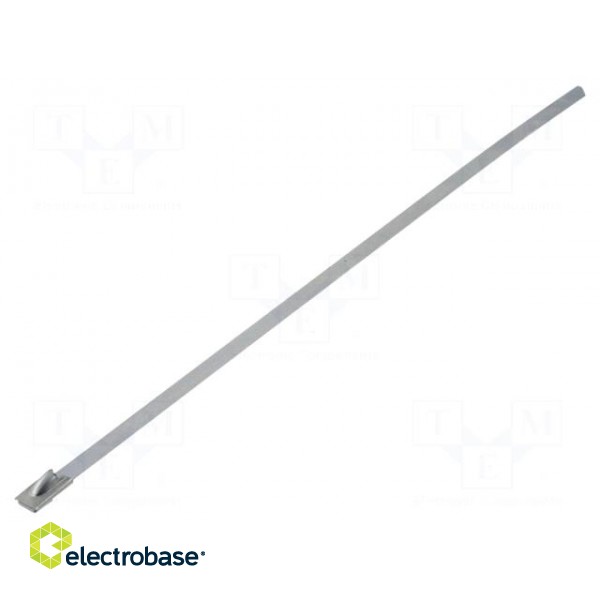 Cable tie | L: 200mm | W: 4.5mm | stainless steel | steel | Ømax: 50mm