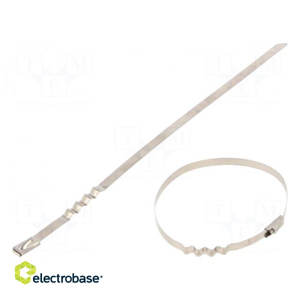 Cable tie | L: 200mm | W: 4.6mm | acid resistant steel AISI 316 | 445N