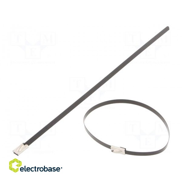 Cable tie | L: 200mm | W: 4.6mm | stainless steel AISI 304 | 450N
