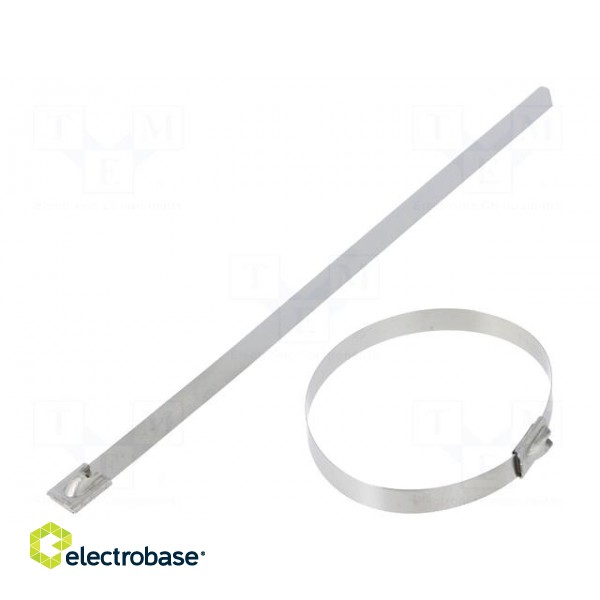 Cable tie | L: 201mm | W: 7.9mm | stainless steel AISI 304 | 2kN