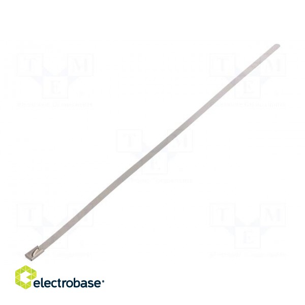 Cable tie | L: 260mm | W: 4.6mm | stainless steel | 445N | Colour: steel