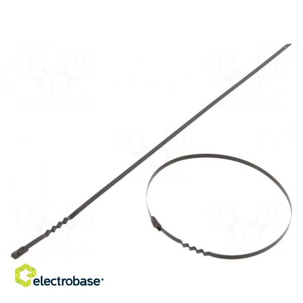 Cable tie | L: 360mm | W: 4.6mm | acid resistant steel AISI 316 | 445N