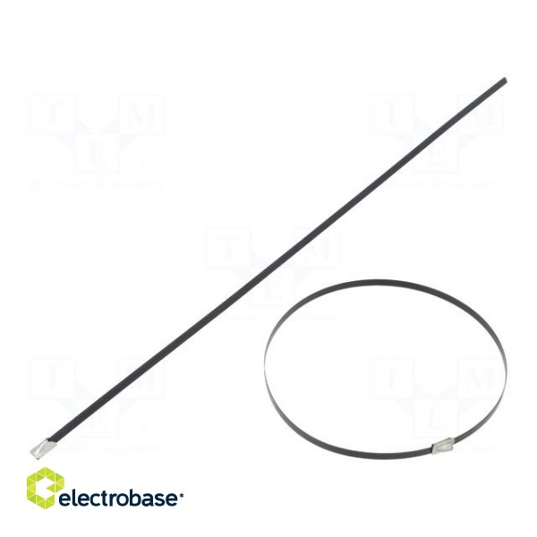 Cable tie | L: 362mm | W: 4.6mm | acid resistant steel AISI 316 | 445N
