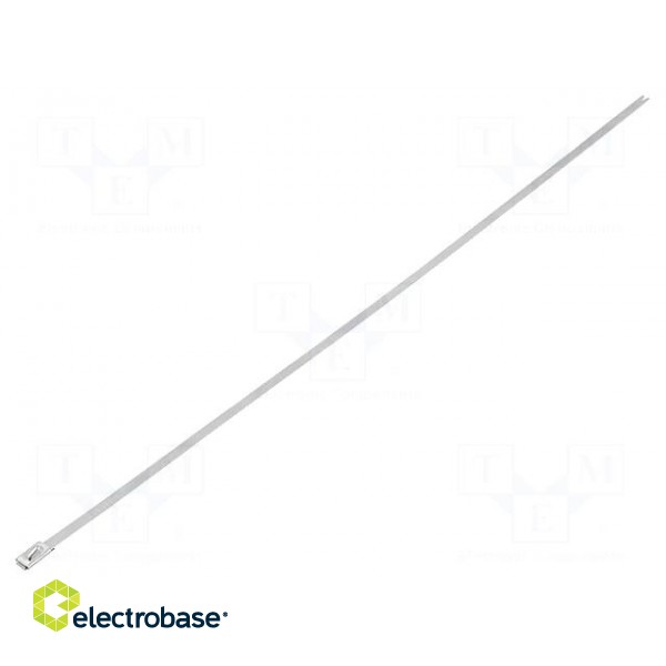 Cable tie | L: 362mm | W: 4.6mm | stainless steel AISI 304 | 900N | MBT